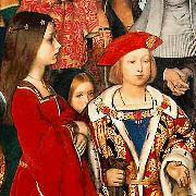 Richard Burchett Erasmus of Rotterdam visiting the children of Henry VII at Eltham Palace in 1499 and presenting Prince Henry with a written tribute. Spain oil painting artist